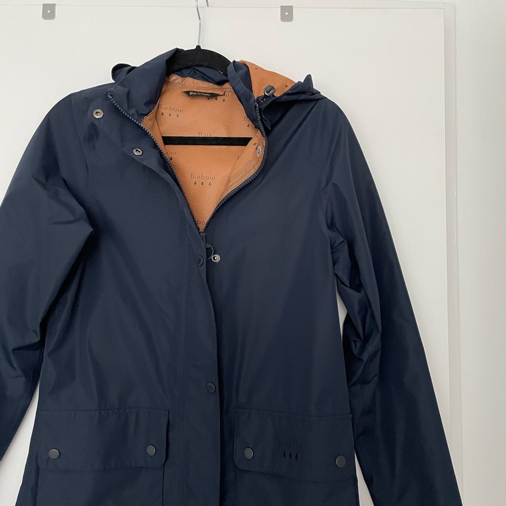 Navy Barbour Raincoat